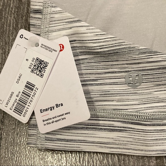 NWT Lululemon Energy Bra Ombre Melange Space Grey - Picture 7 of 7